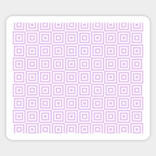 Lavender Purple White Geometric Squares Sticker